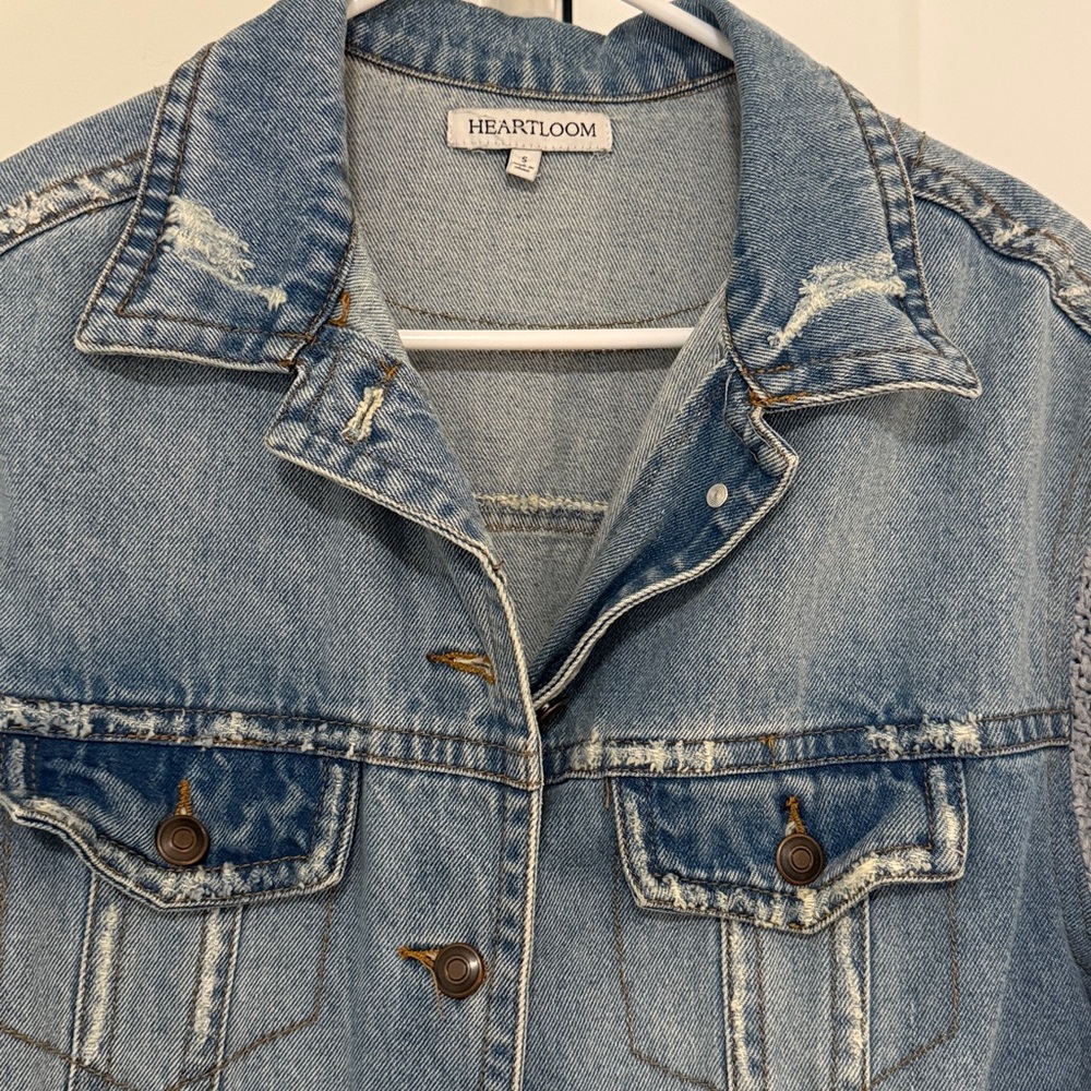 Heartloom Distressed Denim Jacket - Picture 4 of 4